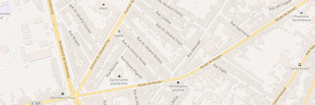 Plan du 32 Rue du Général Barbou à Amiens