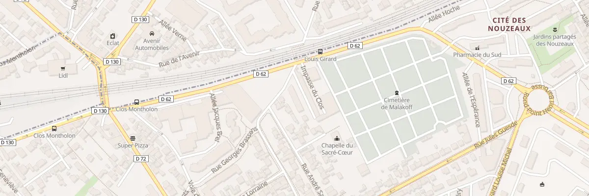 Plan du 5 Rue Louis Girard à Malakoff