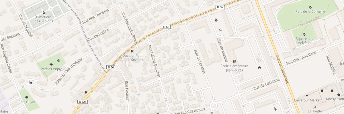 Plan du 11T Rue de Londres à Massy