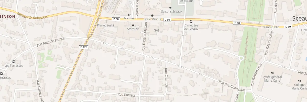 Plan du 56 Rue des Chéneaux à Sceaux