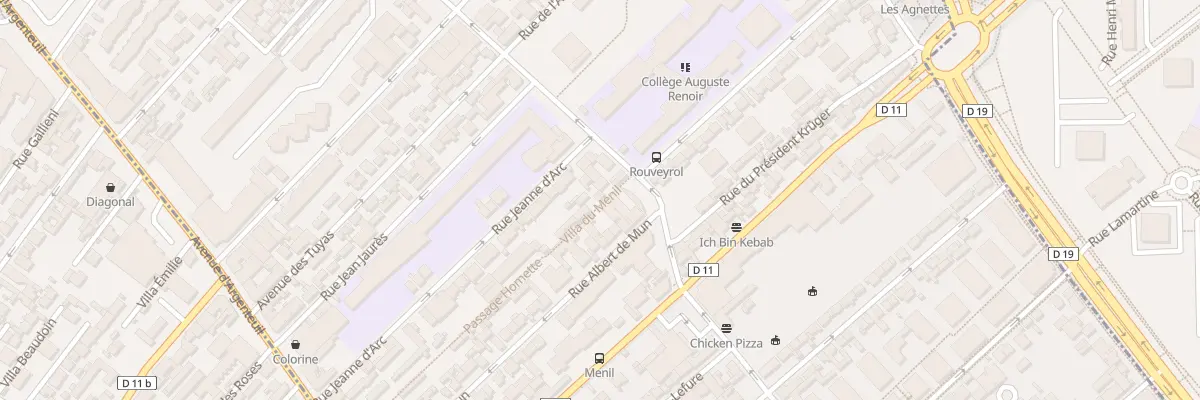 Plan du 1B Pas Homette à Asnières-sur-Seine