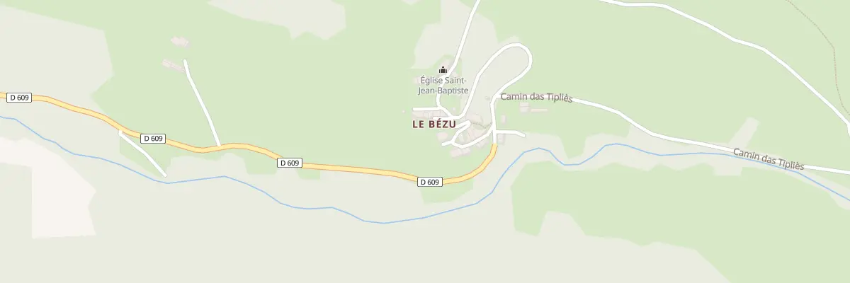 Plan du Bezu à Saint-Just-et-le-Bézu