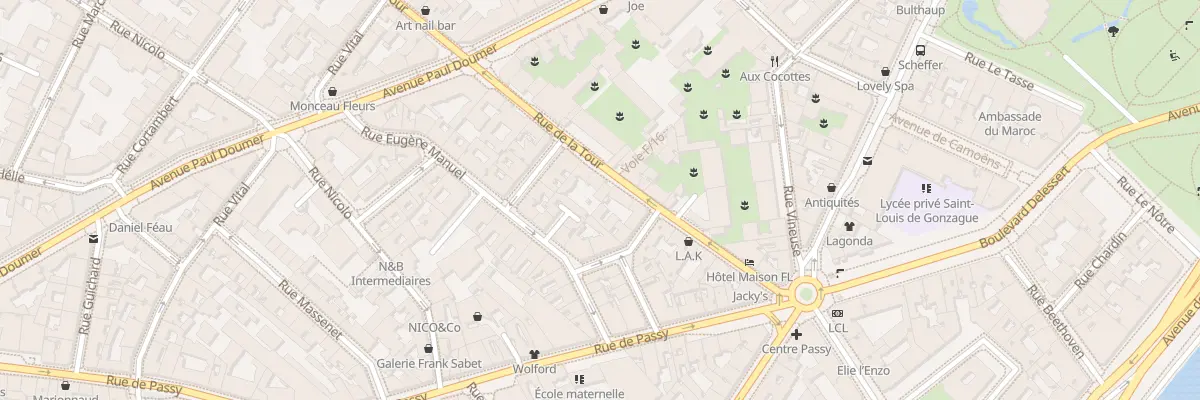 Plan du 19 Rue de la Tour à Paris 16e Arrondissement