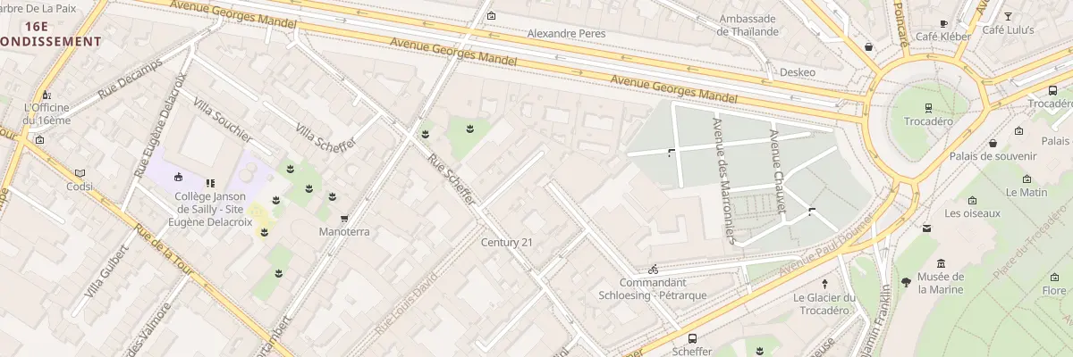 Plan du 4 Sq du Trocadéro à Paris 16e Arrondissement
