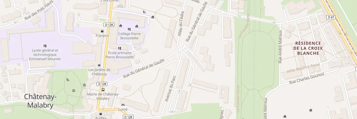 Plan du 1 All de Malezieu à Châtenay-Malabry
