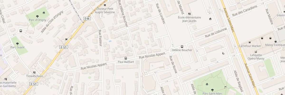 Plan du 33 Rue Hèlène Boucher à Massy