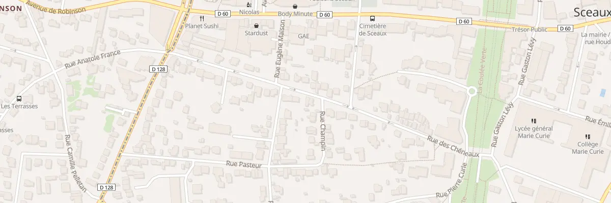 Plan du 25 Rue des Chéneaux à Sceaux