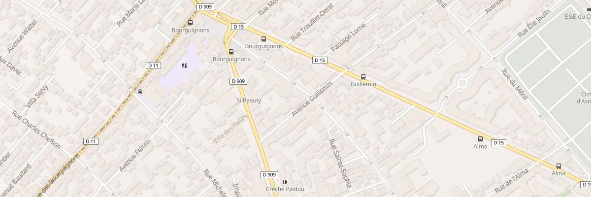 Plan du 93 Rue du R P Ch Gilbert à Asnières-sur-Seine