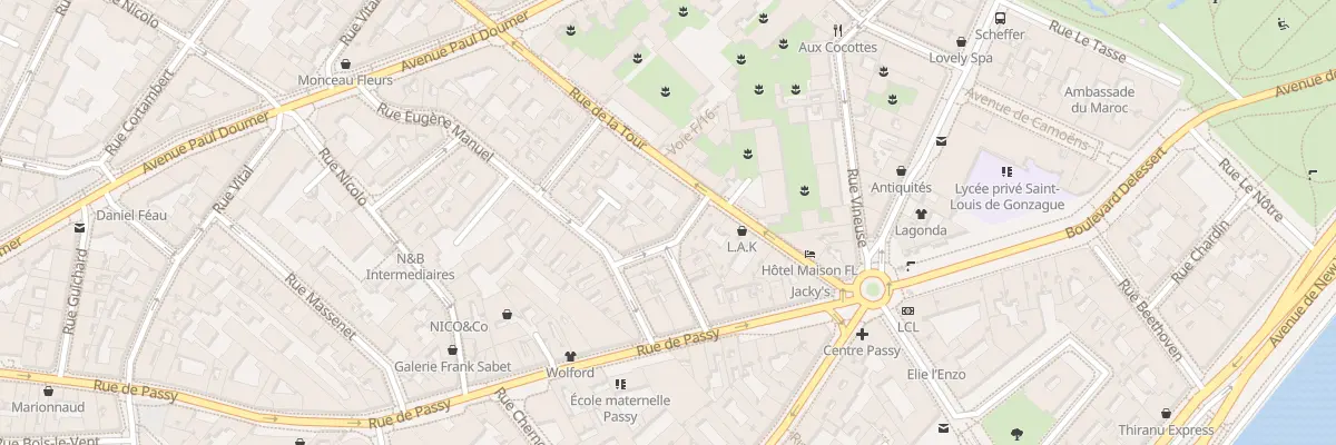 Plan du 9 Rue Gavarni à Paris 16e Arrondissement
