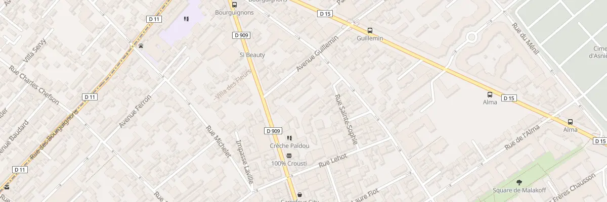 Plan du 77 Rue du R P Ch Gilbert à Asnières-sur-Seine