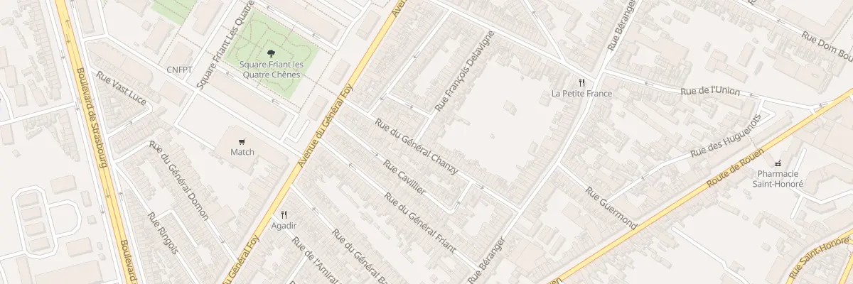 Plan du 52 Rue du Général Chanzy à Amiens
