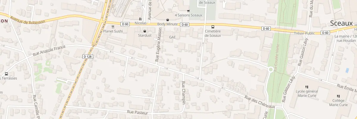 Plan du 50 Rue des Chéneaux à Sceaux