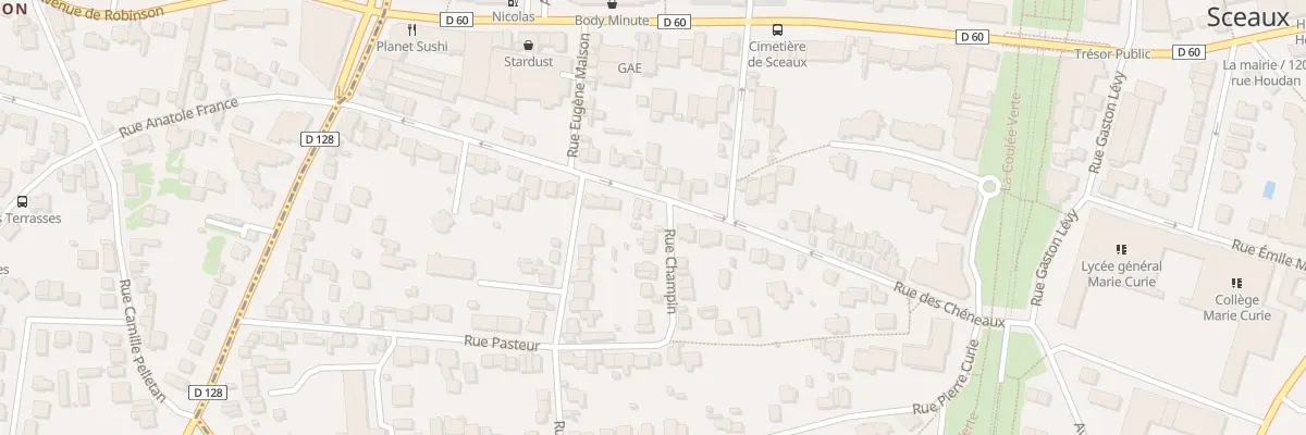 Plan du 23 Rue des Chéneaux à Sceaux