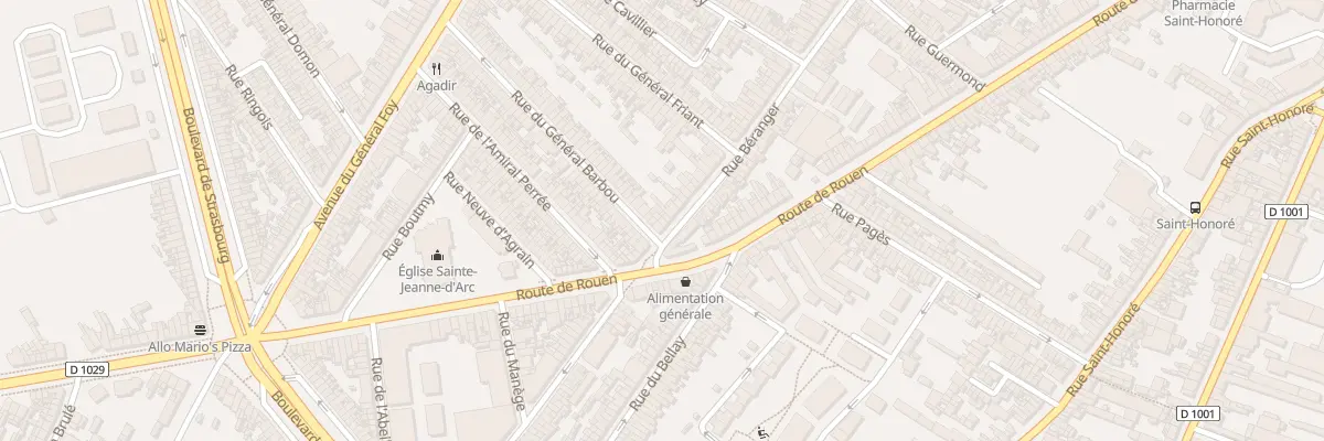 Plan du 240 Rue Béranger à Amiens