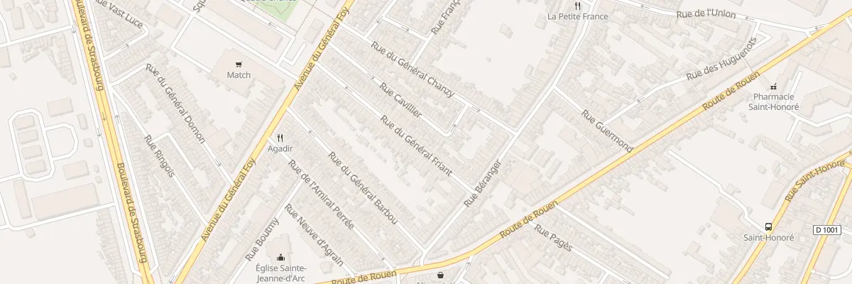 Plan du 30 Rue du Général Friant à Amiens