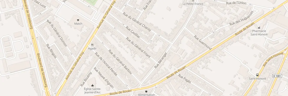 Plan du 24 Rue du Général Friant à Amiens