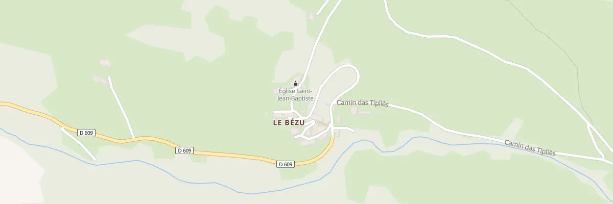 Plan de la Rue La Gleisa (Le Bezu) à Saint-Just-et-le-Bézu