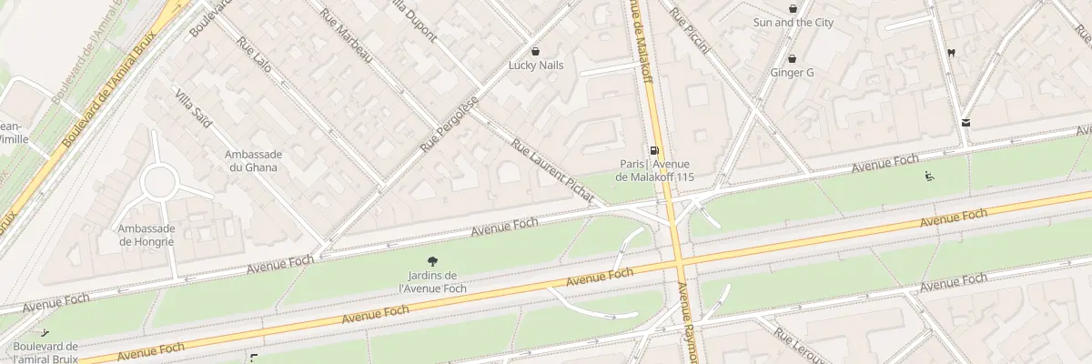 Plan du 54 Av Foch à Paris 16e Arrondissement