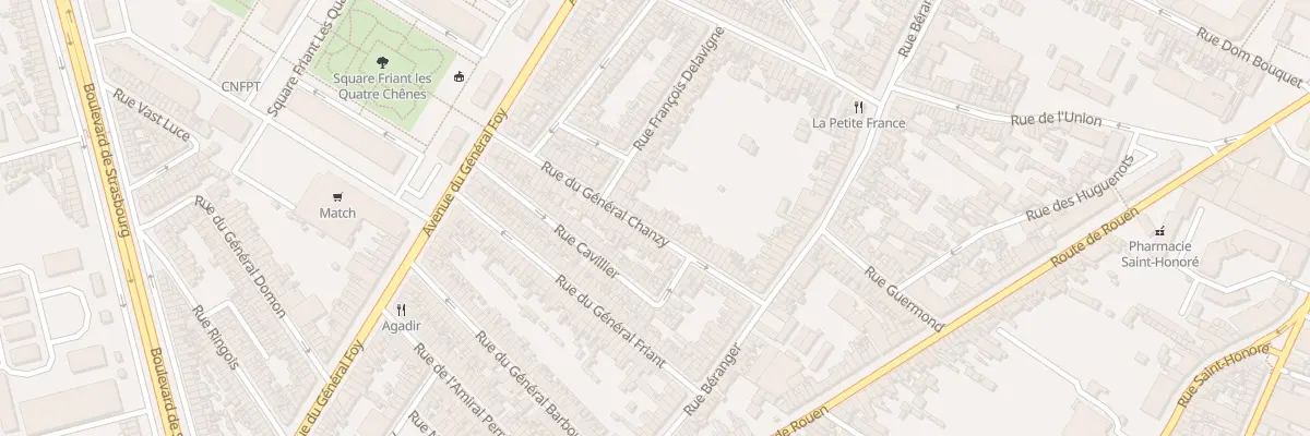 Plan du 40 Rue du Général Chanzy à Amiens