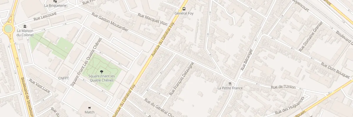 Plan du 1 Rue du Général Boyeldieu à Amiens