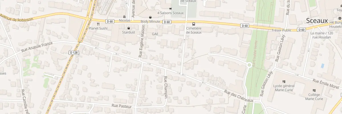 Plan du 44 Rue des Chéneaux à Sceaux