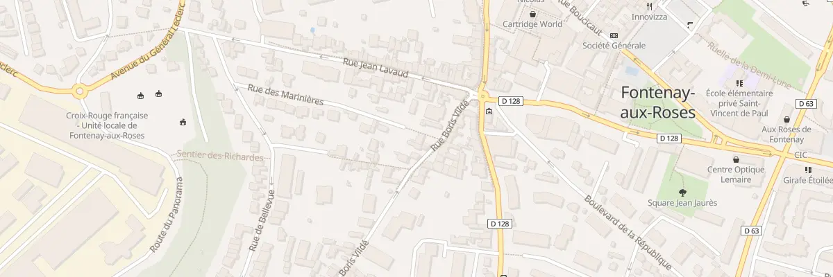 Plan du 8 Rue Boris Vildé à Fontenay-aux-Roses