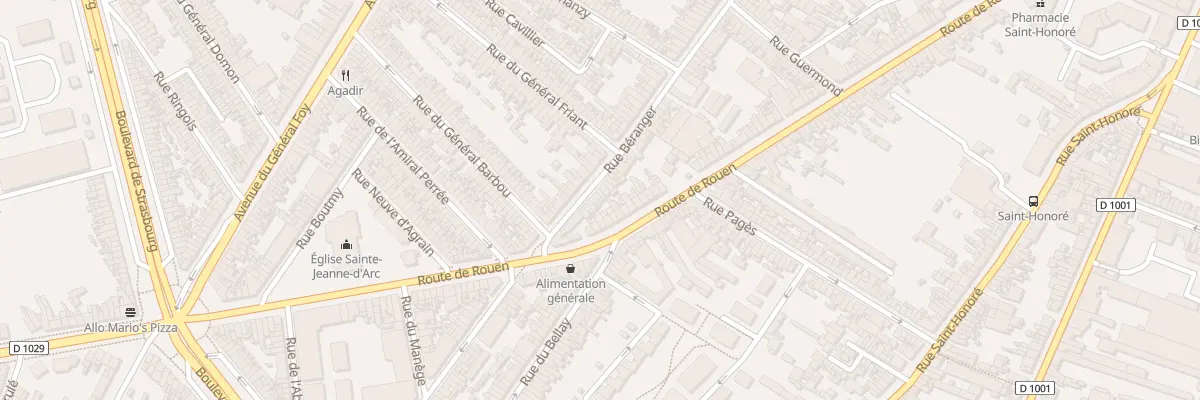 Plan du 225 Rue Béranger à Amiens