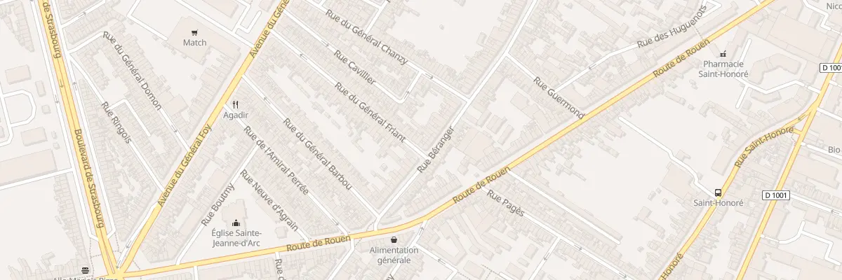 Plan du 4 Rue du Général Friant à Amiens
