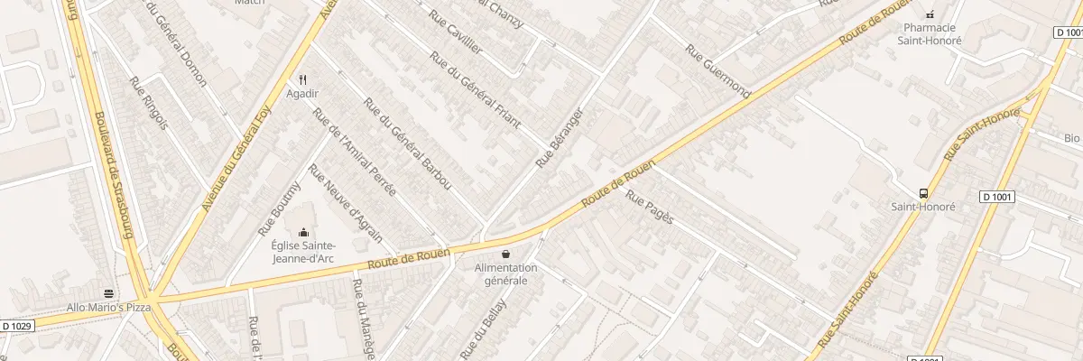 Plan du 219 Rue Béranger à Amiens