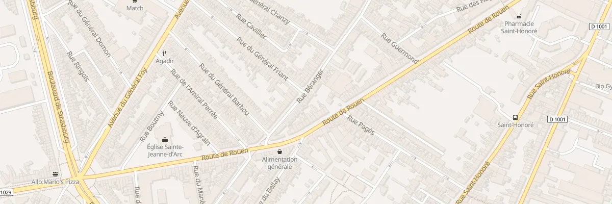 Plan du 211 Rue Béranger à Amiens
