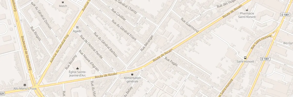 Plan du 207 Rue Béranger à Amiens