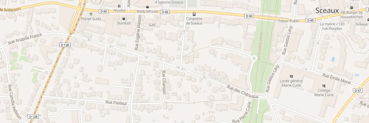 Plan du 38 Rue des Chéneaux à Sceaux