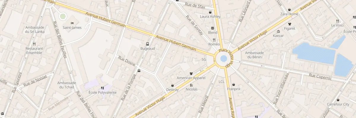 Plan du 7 Av Hubert Germain à Paris 16e Arrondissement