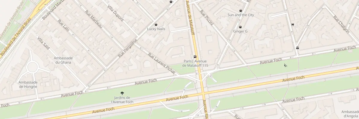Plan du 52 Av Foch à Paris 16e Arrondissement