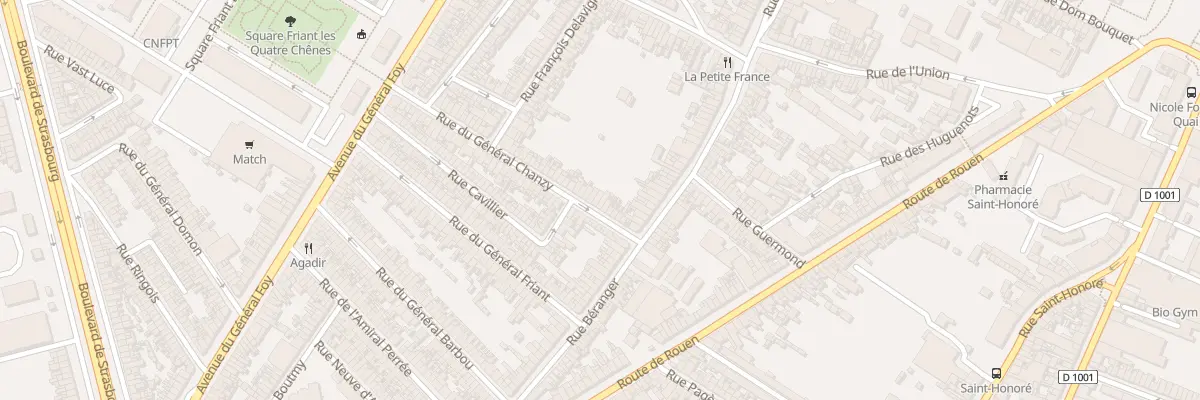 Plan du 16 Rue du Général Chanzy à Amiens