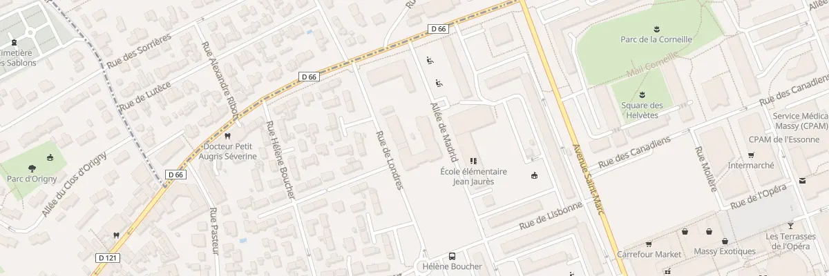 Plan du 3A All de Madrid à Massy