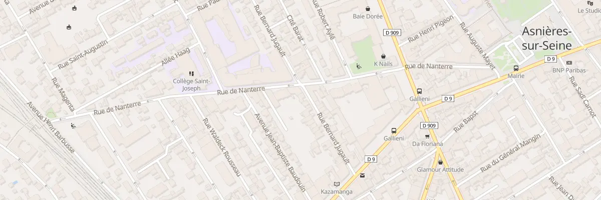 Plan du 25 Rue Bernard Jugault à Asnières-sur-Seine
