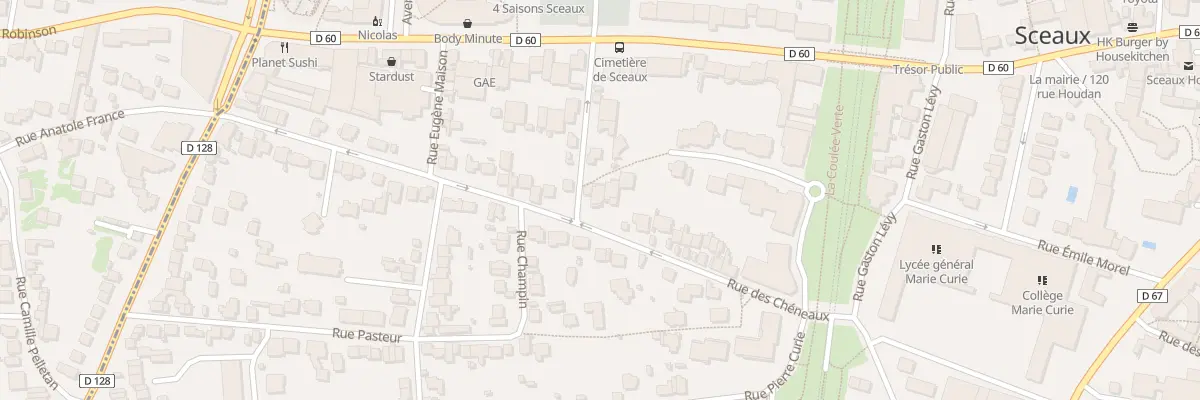 Plan du 34 Rue des Chéneaux à Sceaux