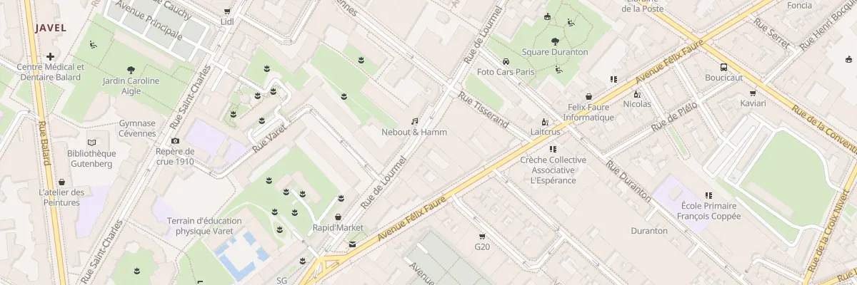 Plan du 151 Rue de Lourmel à Paris 15e Arrondissement