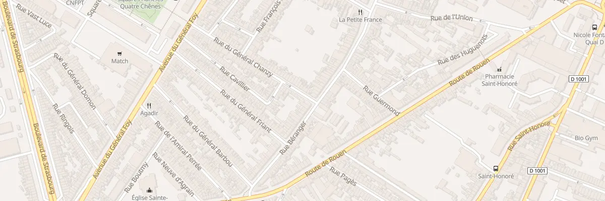 Plan du 3 Rue du Général Chanzy à Amiens