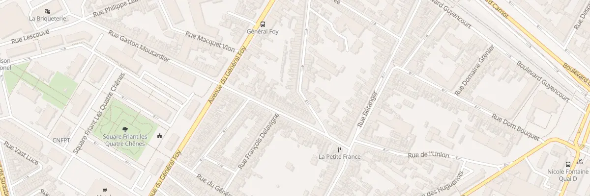 Plan du 100 Rue De Lannoy à Amiens