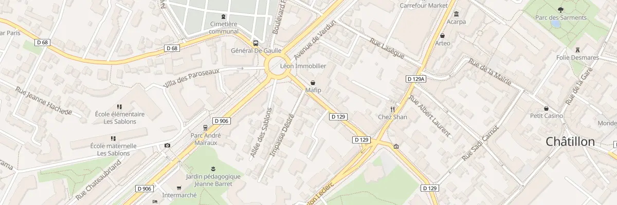 Plan du 9 Rue Pierre Brossolette à Châtillon