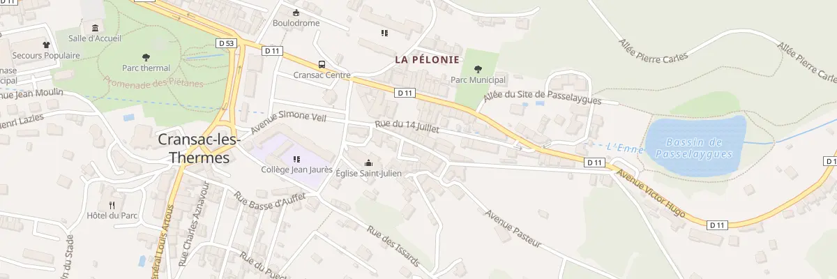 Plan du 14 Rue Pavee à Cransac-les-Thermes