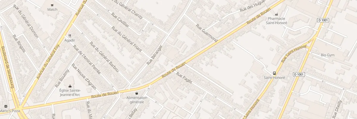 Plan du 160 Rue de Rouen à Amiens