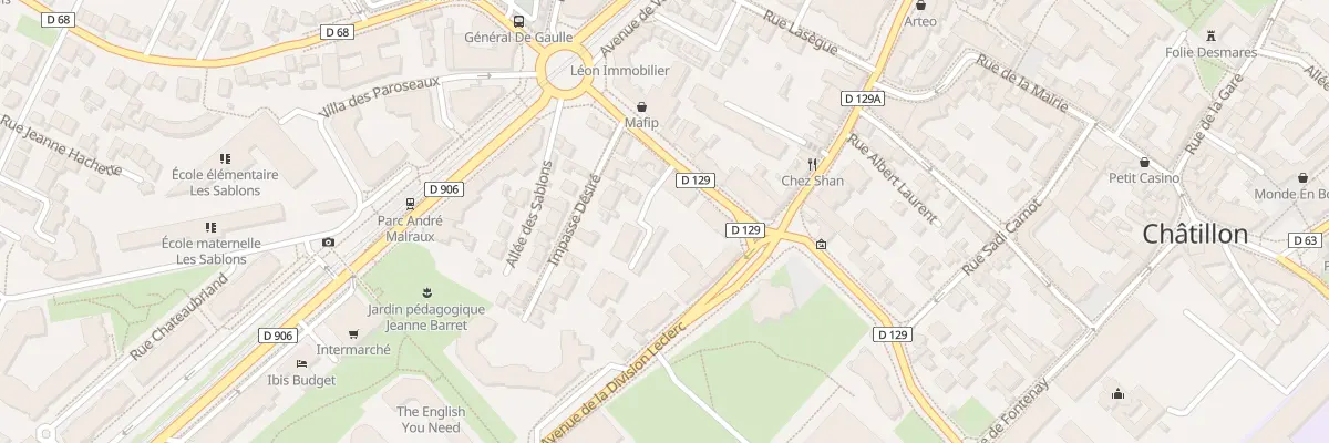 Plan du 3 Rue Pierre Brossolette à Châtillon