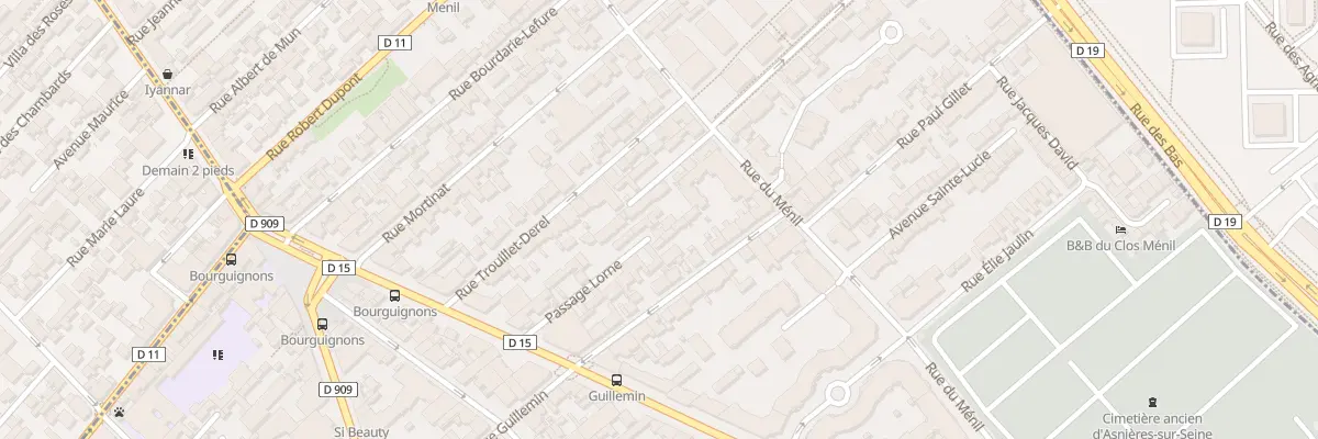 Plan du 11B Pas Lorne à Asnières-sur-Seine