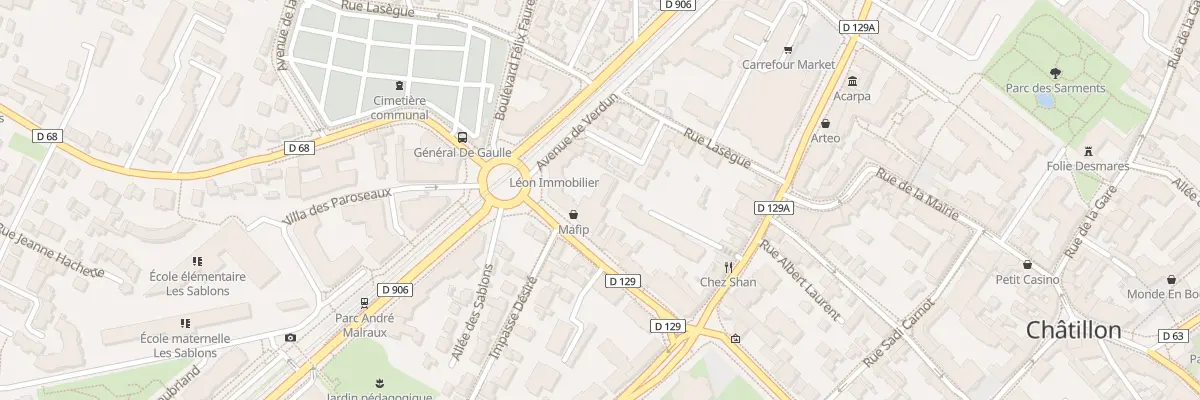 Plan du 12 Rue Pierre Brossolette à Châtillon