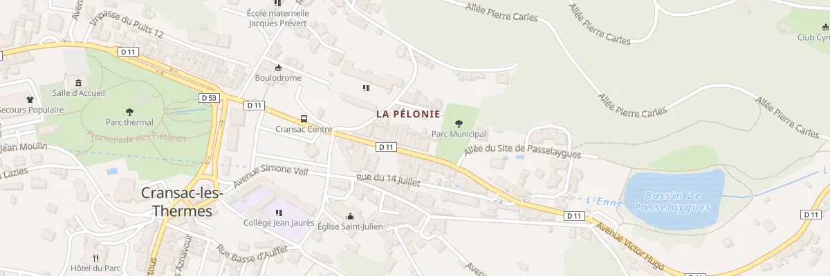 Plan du 109 Av Jean Jaures à Cransac-les-Thermes