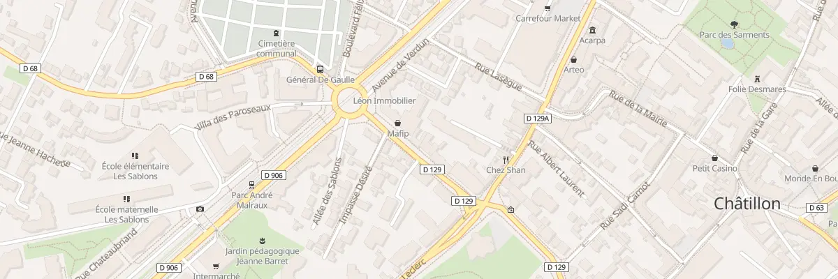 Plan du 10 Rue Pierre Brossolette à Châtillon