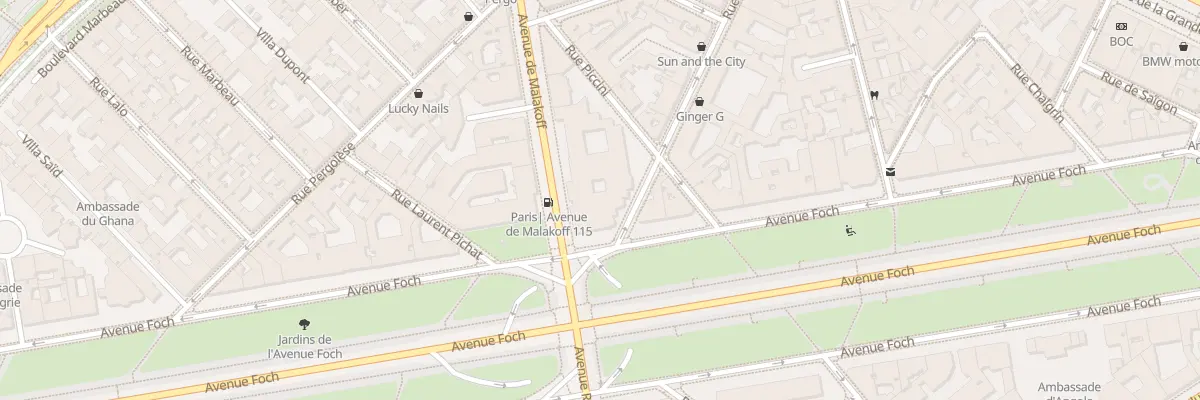 Plan du 50 Av Foch à Paris 16e Arrondissement